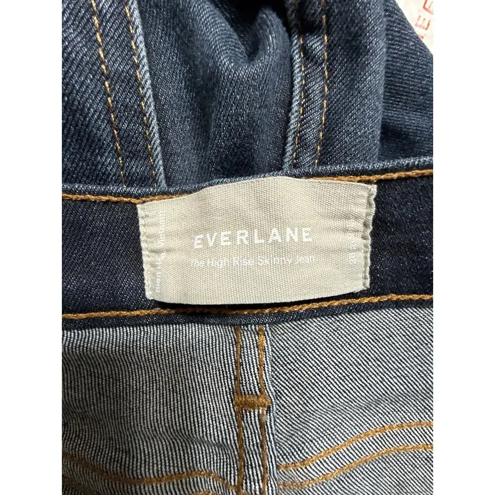 EVERLANE The High Rise Skinny Jean Deep Indigo Womens Size 28 Ankle - Picture 8 of 9
